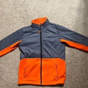 Columbia Boys jacket orange and grey 14/16 Large